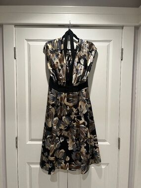 IGIGI Ladies halter neck dress 18/20 browns bronzes and golds